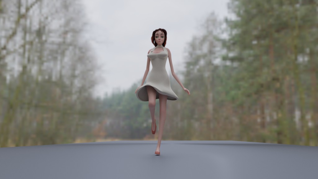 A Girl Catwalk - rigify walk cycle preview image 2